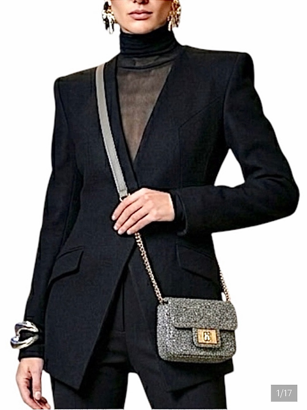 NWT Juicy Couture Y2K style metallic mesh chain strap crossbody mini evening bag